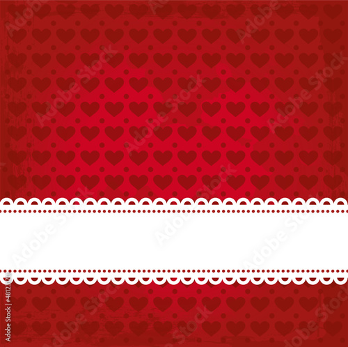 Roter Hintergrund mit Spitzenband