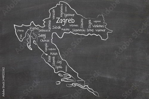 Bilde på lerret croatia word cloud
