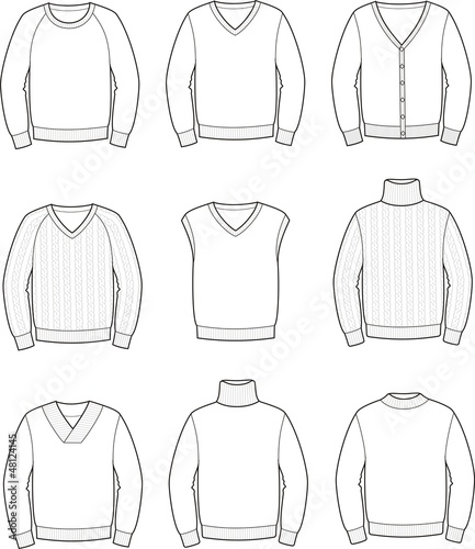 Vector illustration of men's jerseys