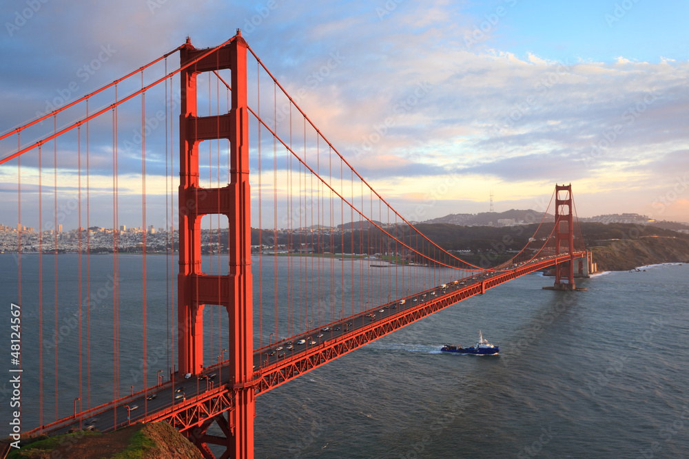 Fototapeta premium Golden Gate Bridge i San Francisco Bay