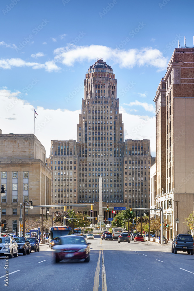 Obraz premium Buffalo City Hall and its surrounding.