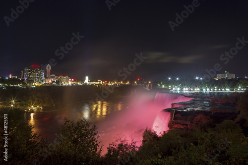 American Falls and Niagara Falls City in Canada