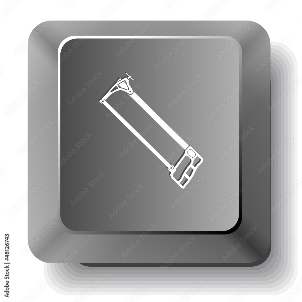 Hacksaw. Vector computer key.