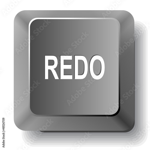 Redo. Vector computer key.