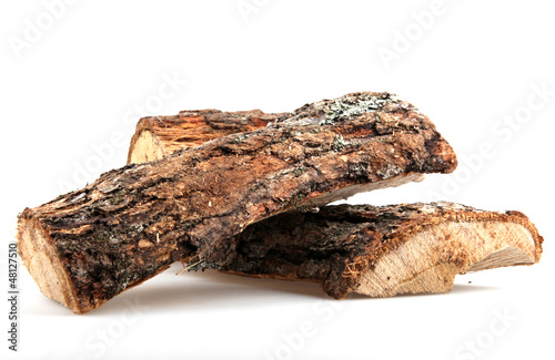 The logs of fire wood isolated on white