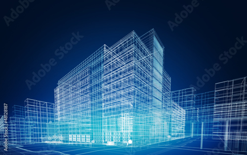 wireframe buildings