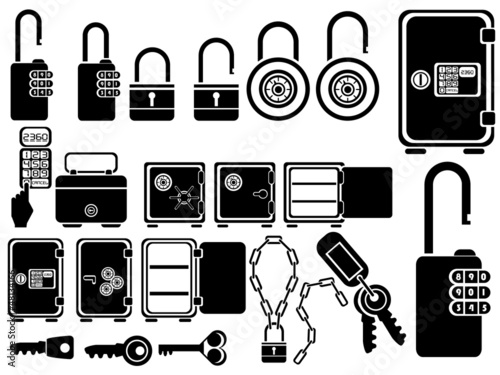 COLLECTION  OF PADLOCKS ICONS