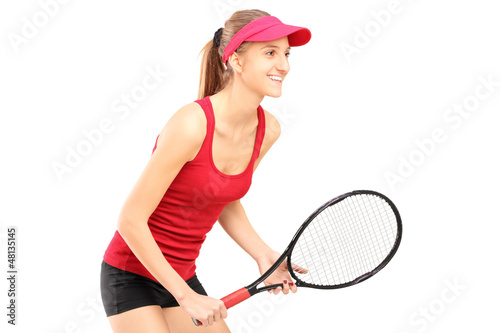 A female tennis player ready to play © Ljupco Smokovski