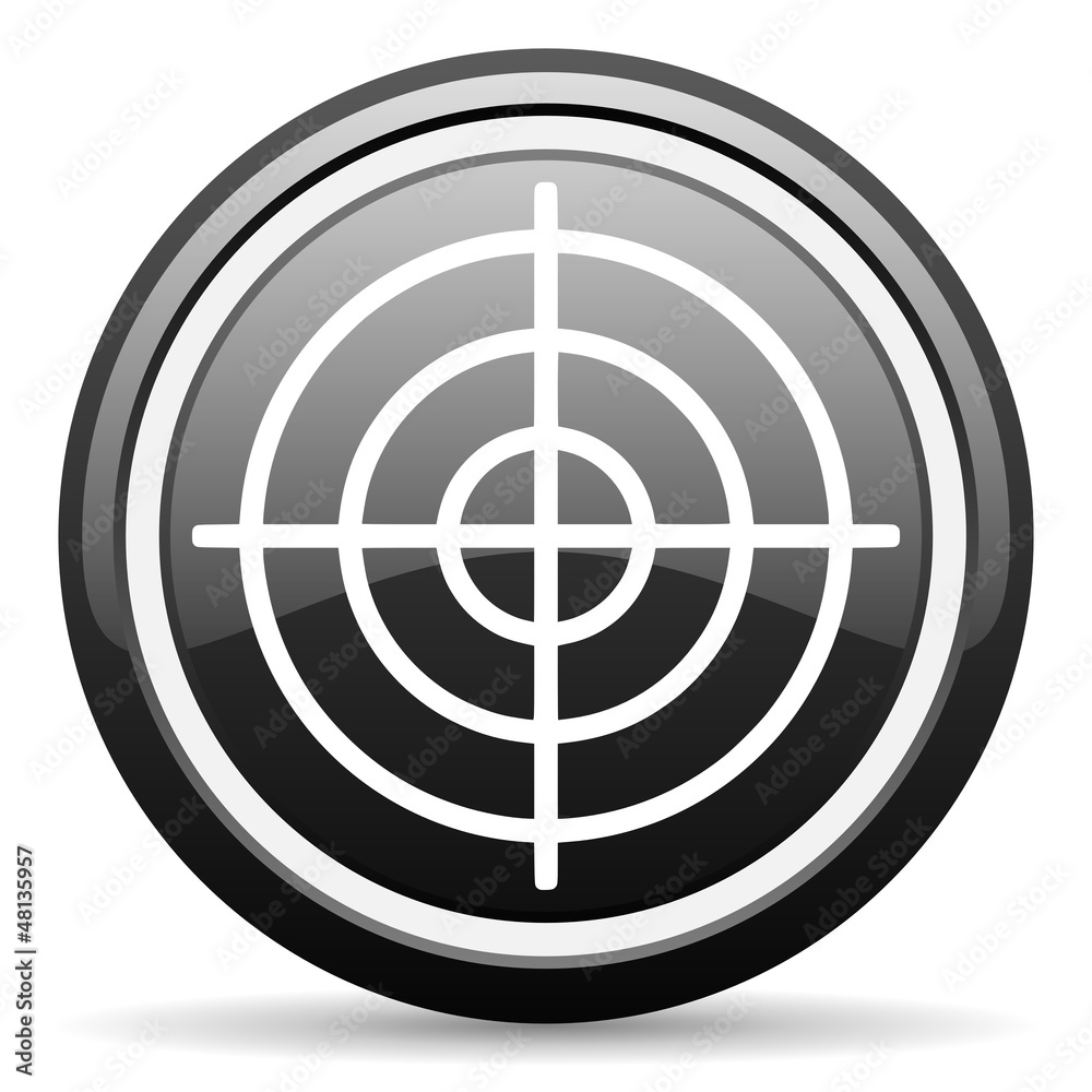 target black glossy icon on white background