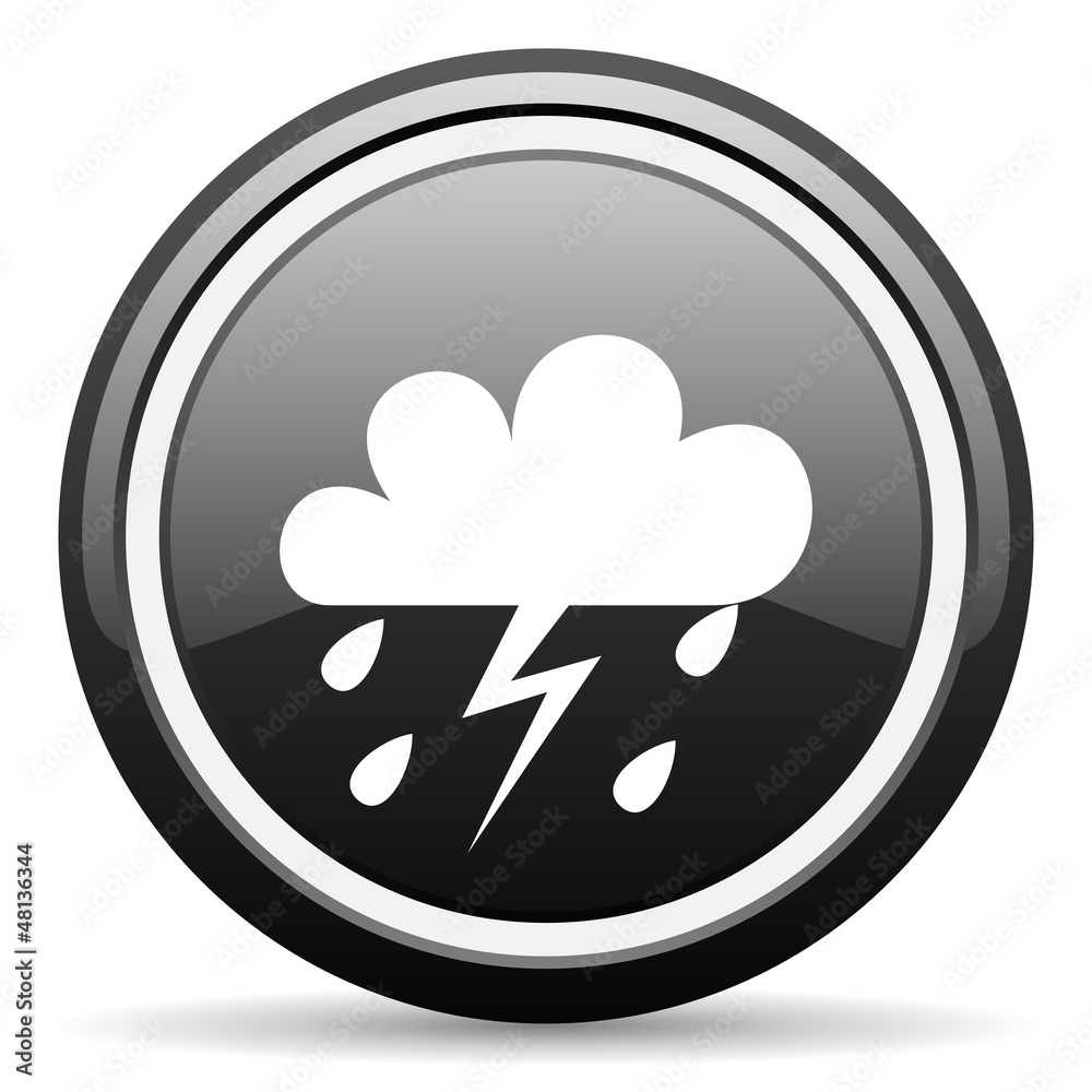 weather forecast black glossy icon on white background weather forecast black glossy icon on white background