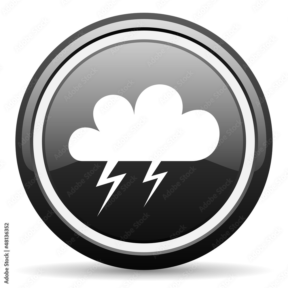 weather forecast black glossy icon on white background weather forecast black glossy icon on white background