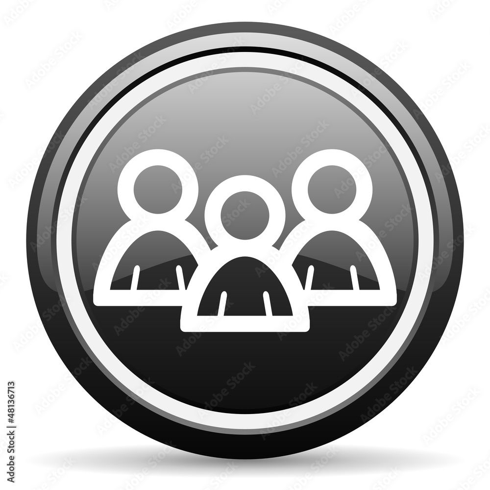 forum black glossy icon on white background forum black glossy icon on white background