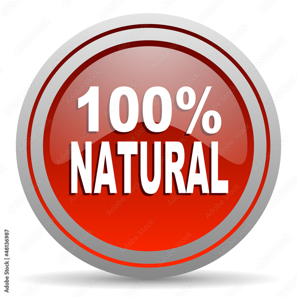 natural red glossy icon on white background natural red glossy icon on white background