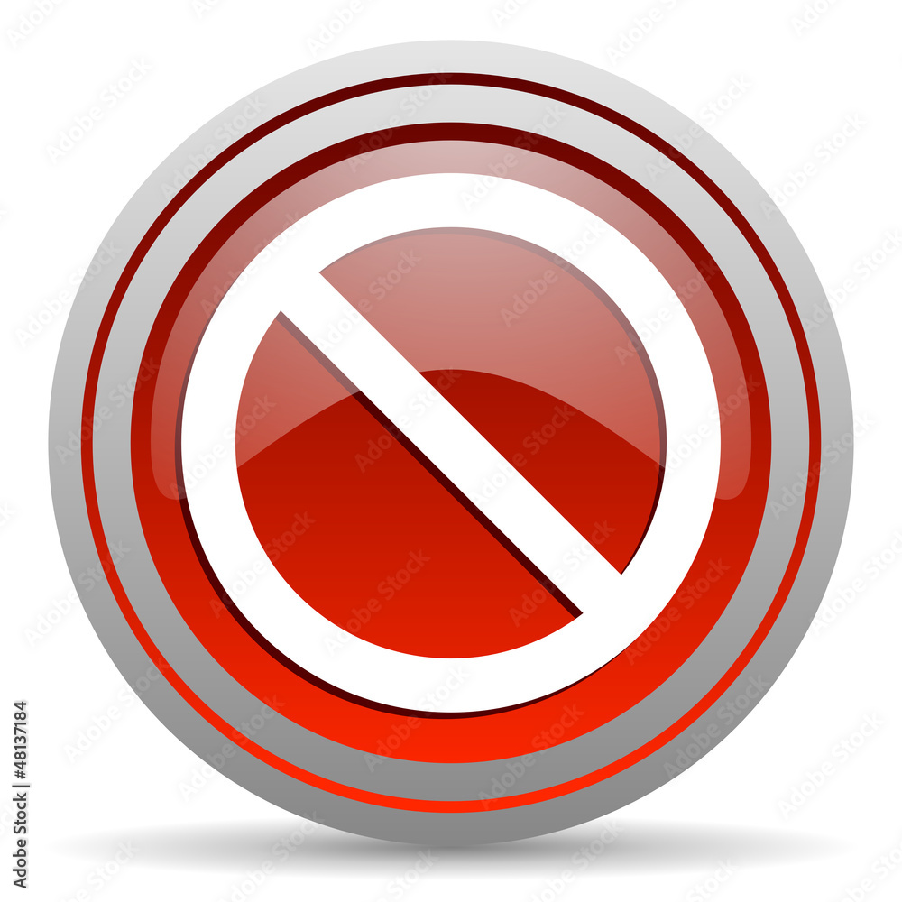 access denied red glossy icon on white background access denied red glossy icon on white background