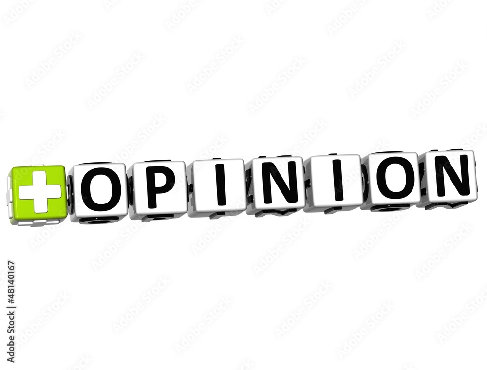 3D Add Opinion Button Click Here Block Text