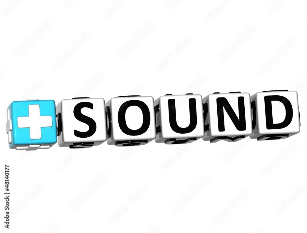 3D Add Sound Button Click Here Block Text 3D Add Sound Button Click Here Block Text