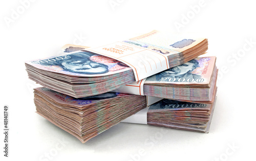 Stack of Hungarian Forint bills