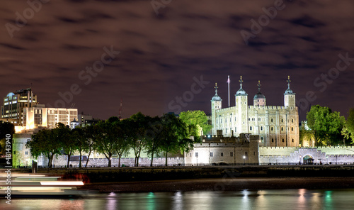 Tower of London and Thames river at Night - London photo