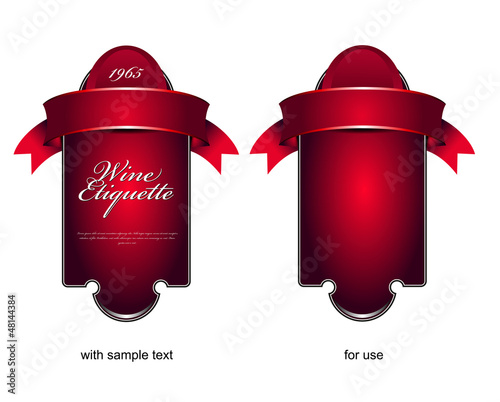 Vector etiquette background for wine or chocolate