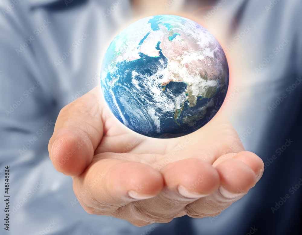 earth in human hand