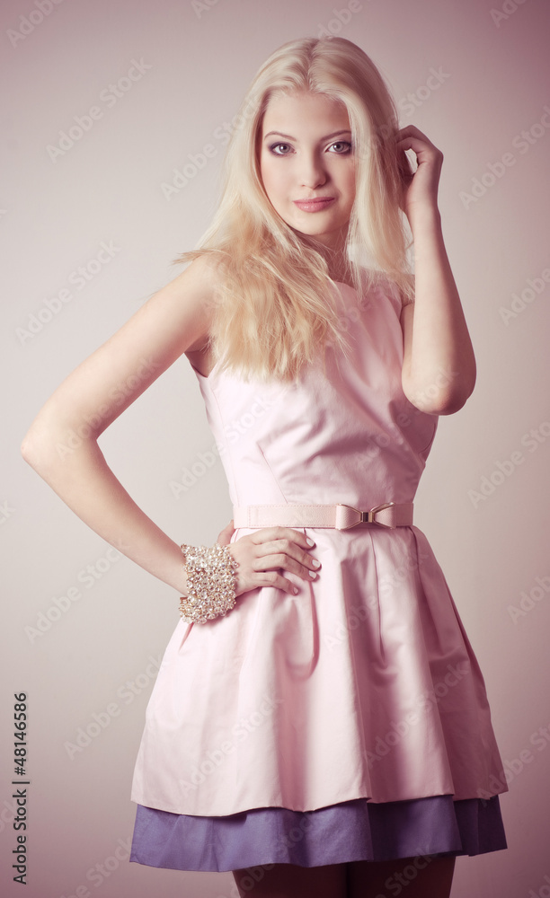 Beautiful young woman in fashion clothes Beautiful young woman in fashion clothes