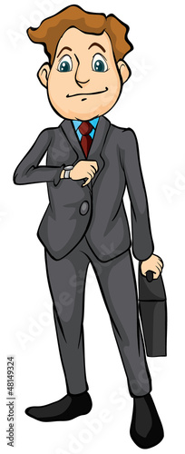 A smiling man with bag