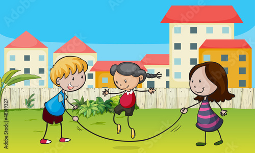 Kids playing rope