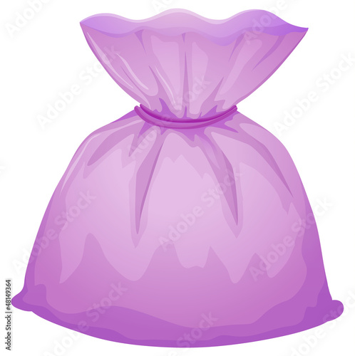 A purple pouch bag