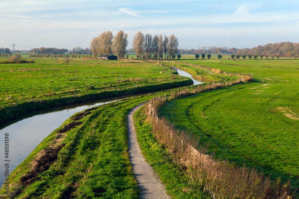river in Dutch fields