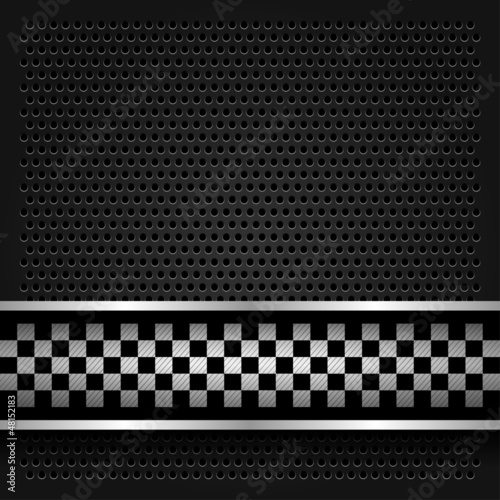 Metallic perforated sheet for race