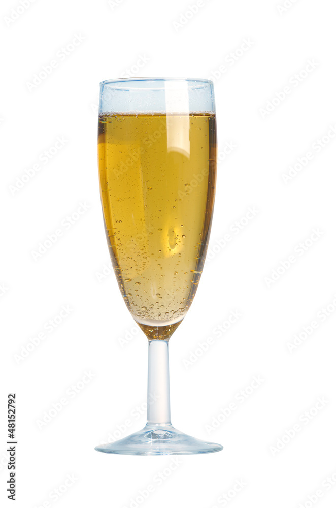  bubbles in a glass of champagne