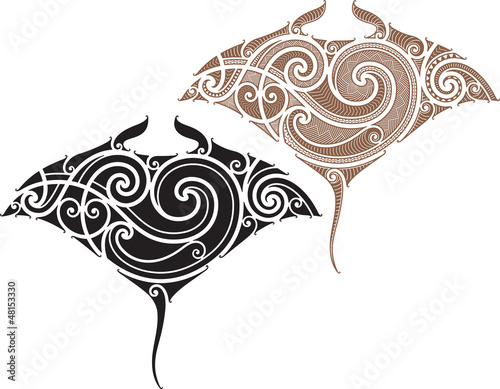 Maori Manta tattoo design
