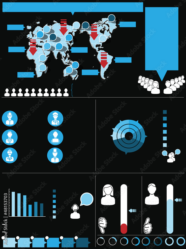 Obraz premium INFOGRAPHIC DEMOGRAPHIC MODERN STYLE 1