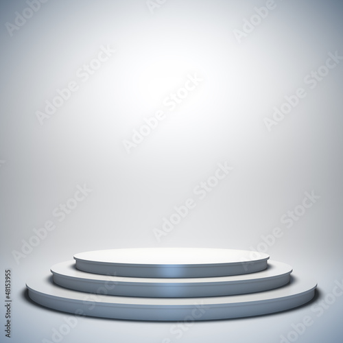White empty stage.