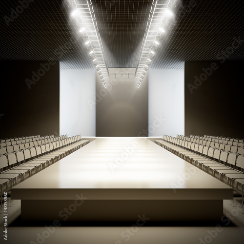Fashion empty runway.