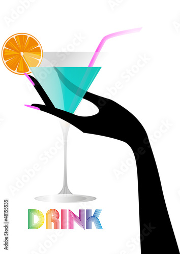 cocktail in hand