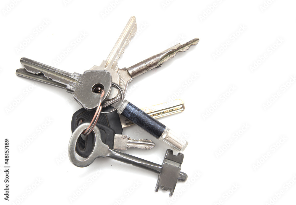 keys on a white background keys on a white background