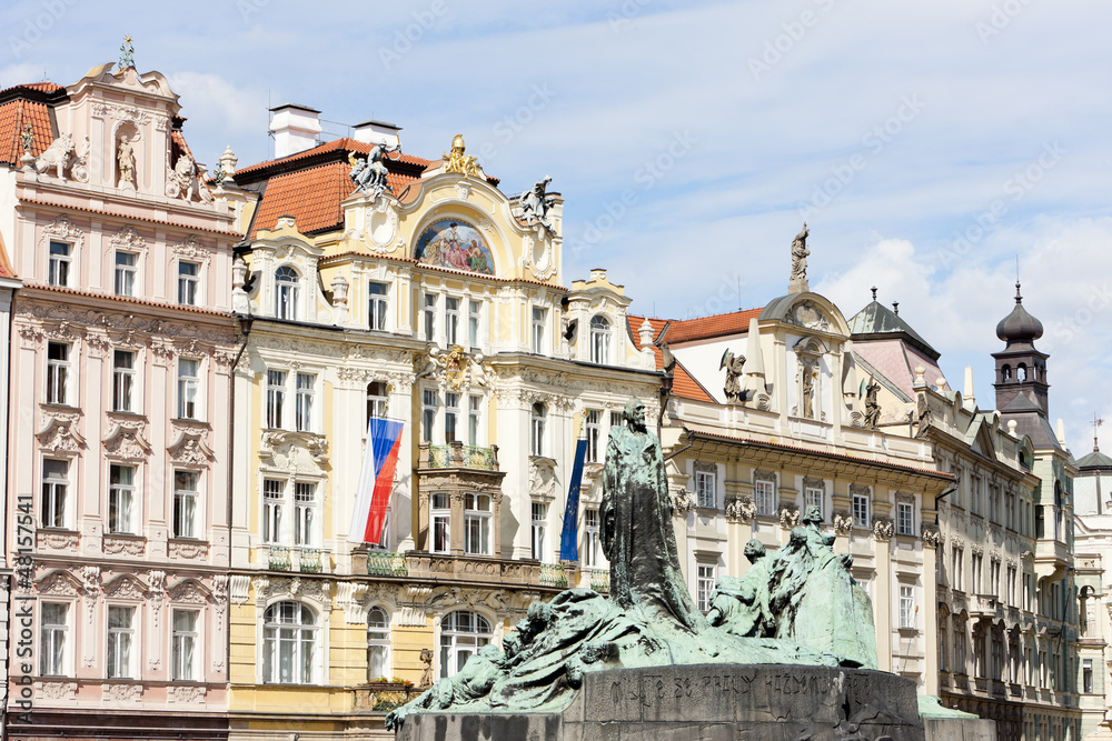 Jan Hus Monument at Old Town Square, Prague, Czech Republic
