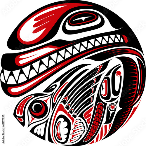 Haida style tattoo design