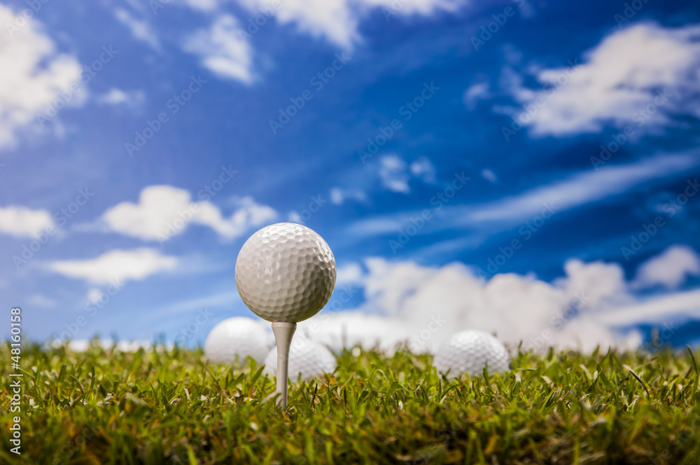 Professional golf stuff with grass Professional golf stuff with grass