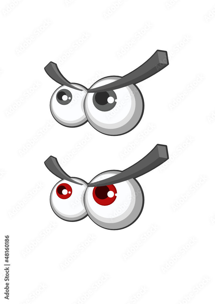 Fototapeta premium Vector set of cartoon eyes