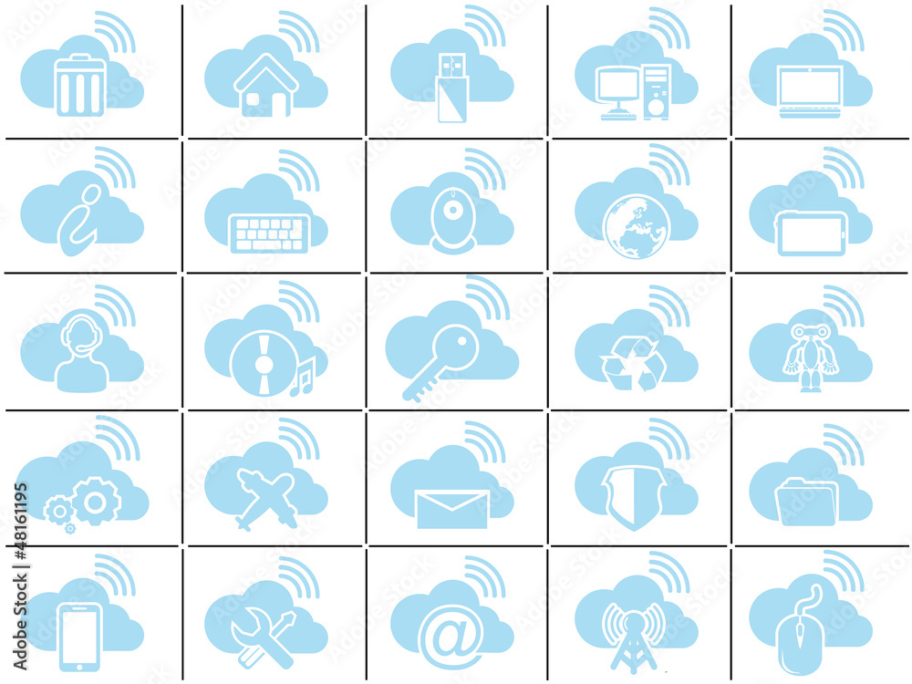 ICONS CLOUD COMPUTING BLUE ICONS CLOUD COMPUTING BLUE