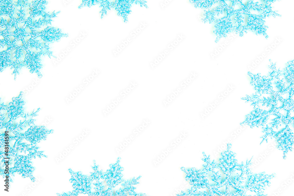 beautiful snowflakes isolated on white