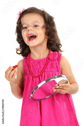 beautiful little girl doing...