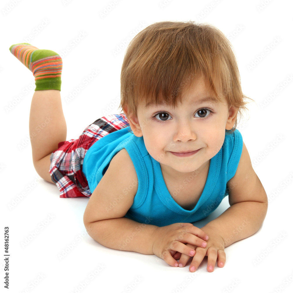cute little boy with casserole, isolated on white cute little boy with casserole, isolated on white
