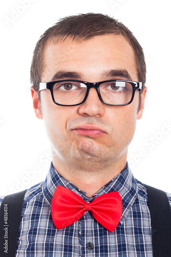Tapety artystyczne Confident nerd man face