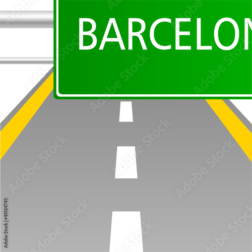 highway to Barcelona vector illustartion