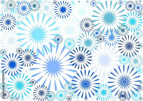 florales Design blau