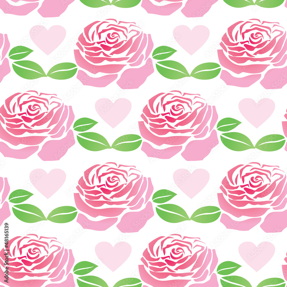Pattern of flowers roses