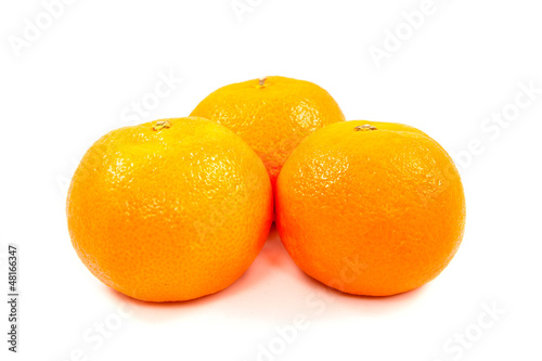 Clementines  isolated on white.